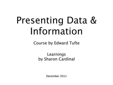 Tufte data visualization and you