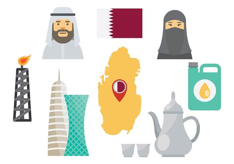 Free Qatar Icons Vector 124759 Vector Art at Vecteezy