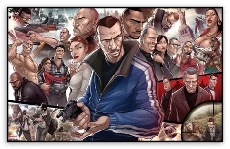 GTA 4 Characters Ultra HD Desktop Background Wallpaper for