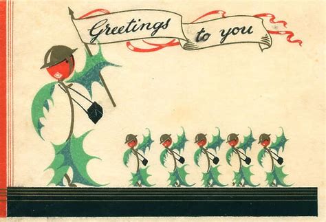 WW2 Christmas Card, Holly Soldiers Our beautiful Wall Art and Photo ...