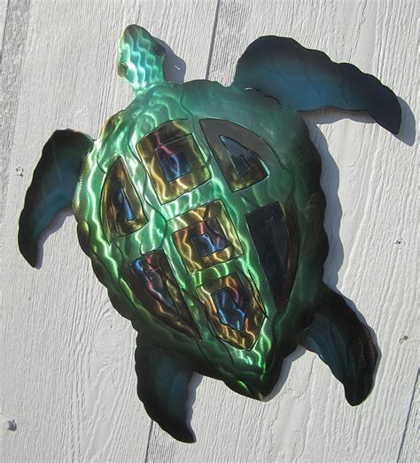 Abstract Green Sea Turtle metal sculpture Sculpture by Robert Blackwell ...