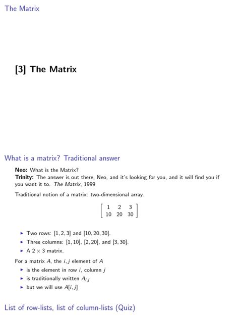 The Matrix | PDF | Matrix (Mathematics) | Algebra