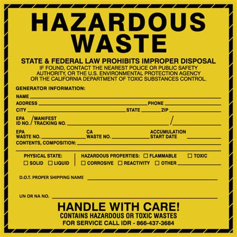 Hazardous Waste Labels