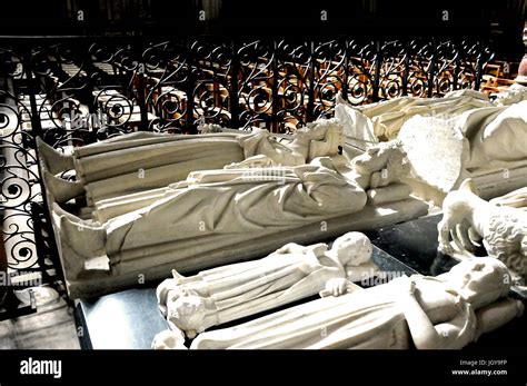 Various views of Tombs in the Cathedral of St. Denis, France on 10/01 ...