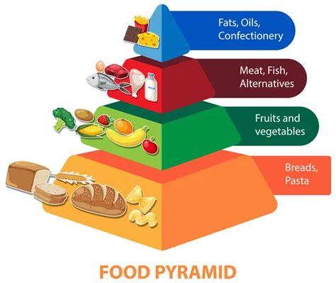 Cartoon Healthy Food Pyramid