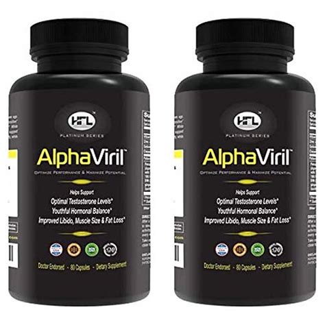 AlphaViril Natural Testosterone Booster 2 Bottles - YeSitter