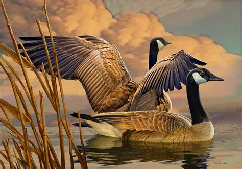 Canadian Geese Painting by Lash Larue - Fine Art America