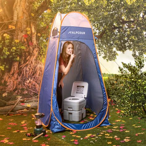 Portable Camping Toilet with Wash Sprayer – Alpcour