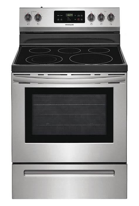 FRIGIDAIRE Electric Oven Range, Stainless Steel, 47 inH x 29 7/8 inW x ...