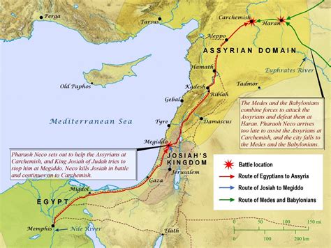 Josiah Battles Neco – Bible Mapper Blog