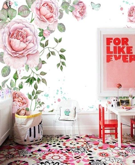 Vintage Floral Nursery, Pink Floral Nursery, Floral Wallpaper Nursery ...