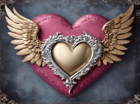 Heart With Wings Valentine's Day Free Stock Photo - Public Domain Pictures