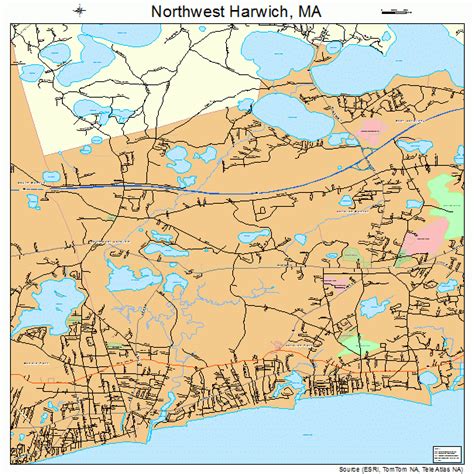 Northwest Harwich Massachusetts Street Map 2549700