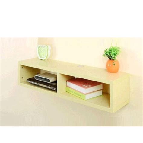 [READY STOCK] Wall-Mounted TV Shelves Set - Design C (Almond) | Shopee ...