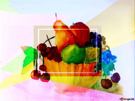 Drawing painted watercolor still life with fruit №174404