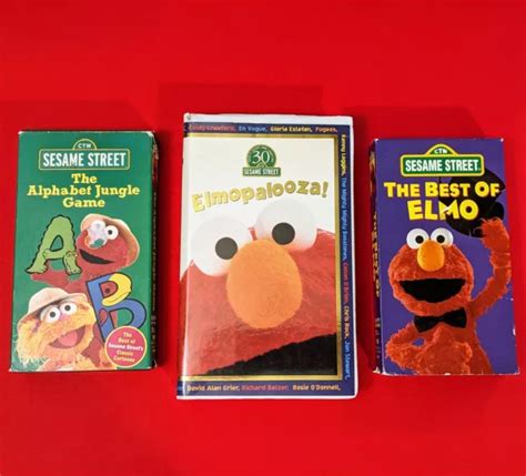 SESAME STREET VHS - Lot of 3 - Elmopalooza/ Alphabet Jungle/ Best of ...