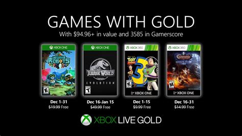 Juegos gratis para Xbox One y Xbox 360 en diciembre de 2019 con Gold