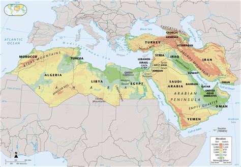 North Africa and the Middle East Geography Maps - MS. JONES' SOCIAL STUDIES CLASS