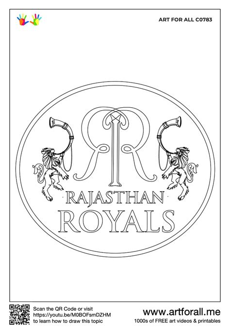 How to draw Rajasthan Royals Logo - IPL Team Series