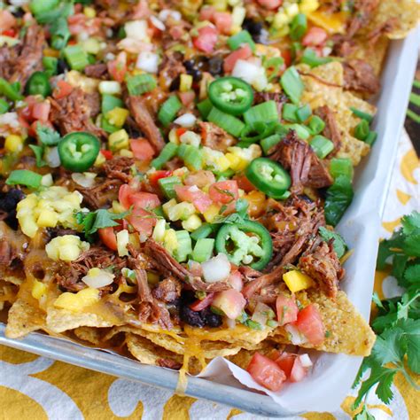 Sheet Pan Shredded Beef Nachos