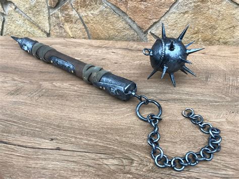 War mace viking mace medieval cosplay mace flail chain | Etsy