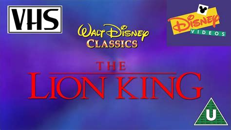 The Lion King Widescreen Vhs