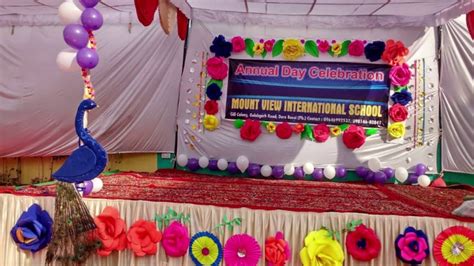 Annual Day Function Mount View International School Decoration By Paramjeet You