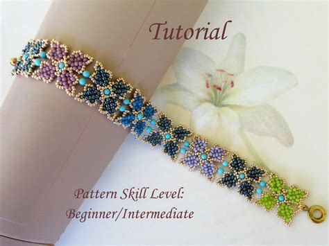 PARVA PAPILIO beaded bracelet beading tutorials and patterns