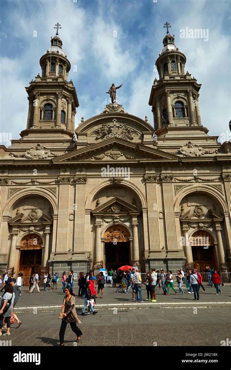 Santiago chile cathedral metropolitan cathedral hi-res stock ...