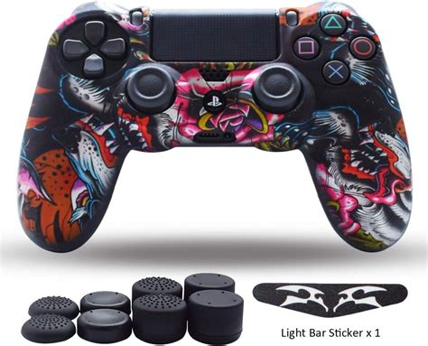 Amazon.com: PS4 Controller Skin,Silicone Grips for Playstation 4 PS4 ...