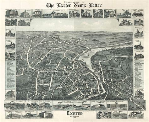 Historic Map - Exeter, NH - 1896 | World Maps Online