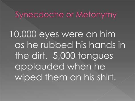 PPT - Synecdoche vs. Metonymy PowerPoint Presentation - ID:1552034