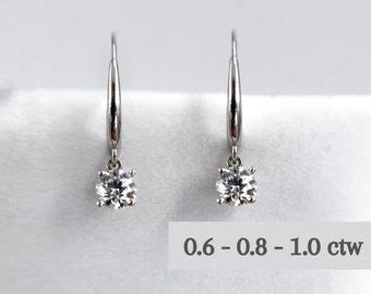 Lab Grown Diamond Earrings - Etsy