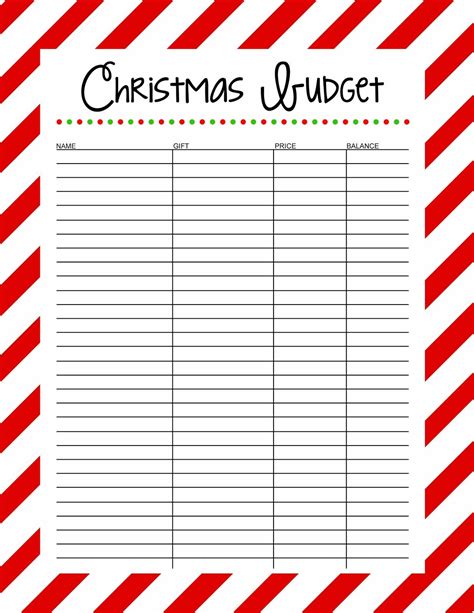 Christmas Budget Free Printable {25 Days to an Organized Christmas ...