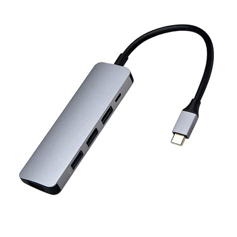 4 in 1 Type C USB Port Hub ( Silver )