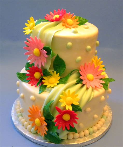 First Birthday Cake | Happy birthday flower cake, Cake decorating icing, Birthday cake decorating