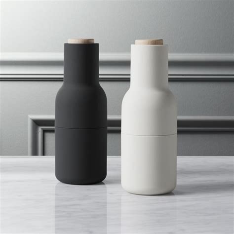 2-Piece Neutral Modern Salt and Pepper Grinder Set + Reviews | CB2