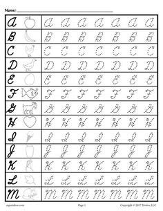 cursive writing worksheet | back to the index enchanted learning search search the enchanted ...