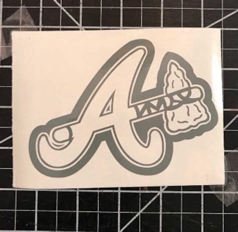 Atlanta Braves Tomahawk Logo Vinyl Sticker Decal Car Sticker | Etsy