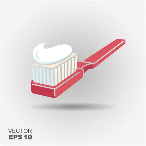 Premium Vector | Toothbrush with toothpaste vector icon