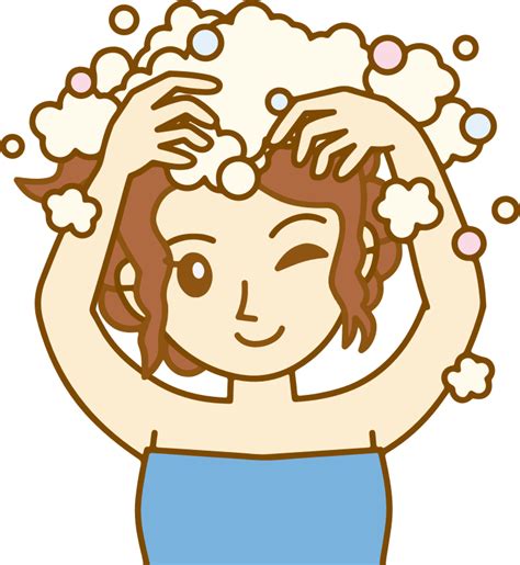 Woman washing hair | Free SVG