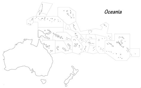 Outline Map Of Australia And Oceania