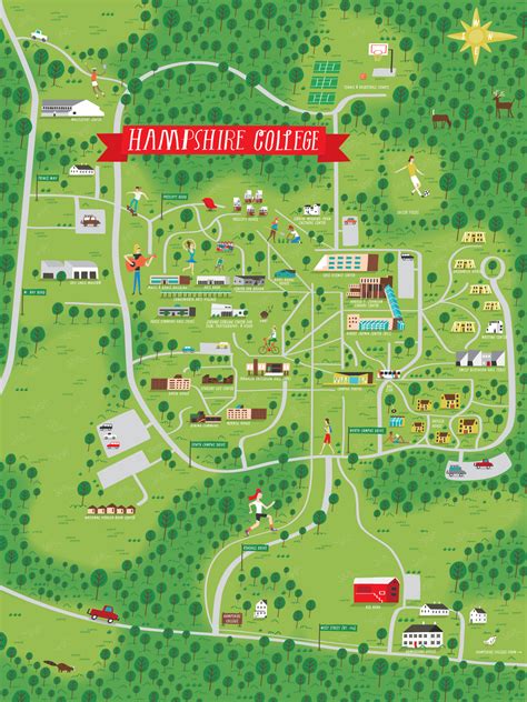 Illustrated Campus Map of Hampshire College — Nate Padavick