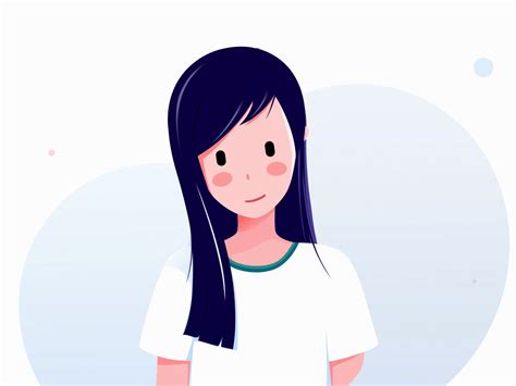 A girl by Zhang Xu on Dribbble