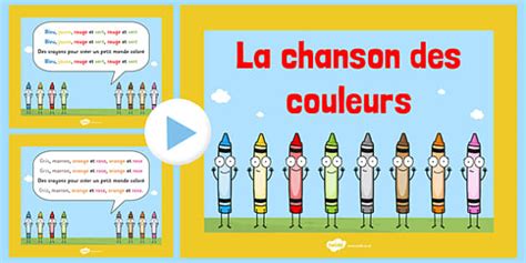 French Colours Song - Nursery Rhyme PowerPoint - Twinkl