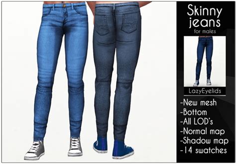 Skinny jeans for males at LazyEyelids » Sims 4 Updates