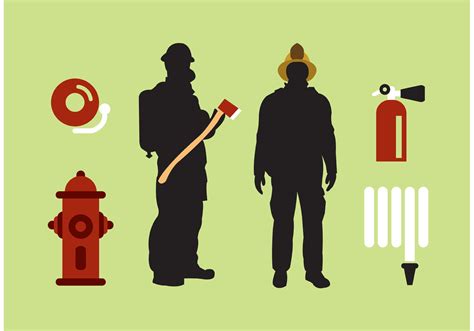 Isolated Fireman Vector Set - Download Free Vector Art, Stock Graphics & Images