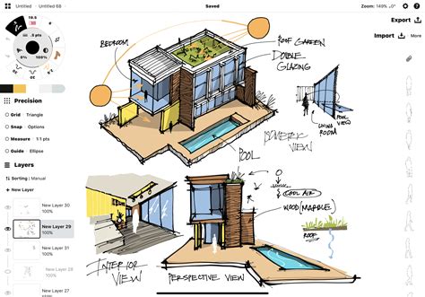 One Point Perspective Sketching • Concepts App • Infinite, Flexible ...