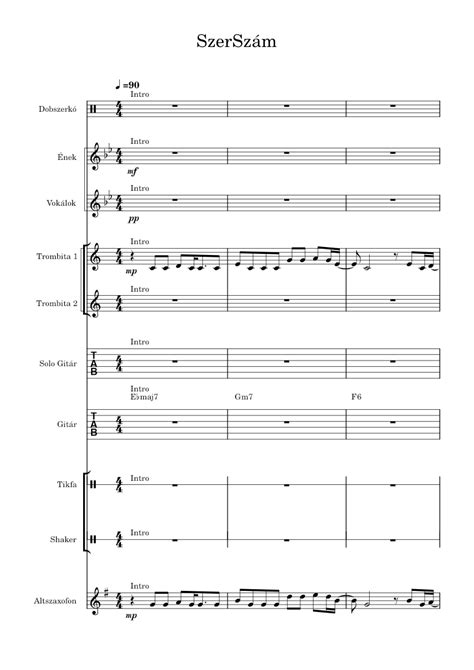 Wrong way – Sublime Emlékké Vállt Sheet music for Saxophone alto ...