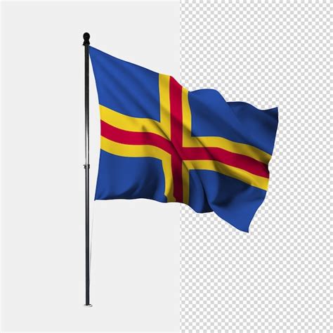 Premium PSD | Aland flag